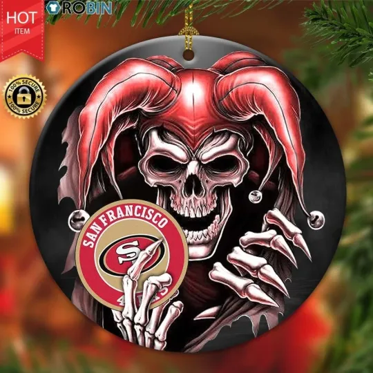 San Francisco Football 49ers Team Christmas Ceramic Ornament Gift