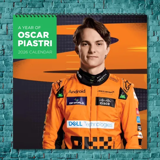 Discover Oscar Piastri 2026 Wall Calendar, 12-Month Celebrity Photo Calendar