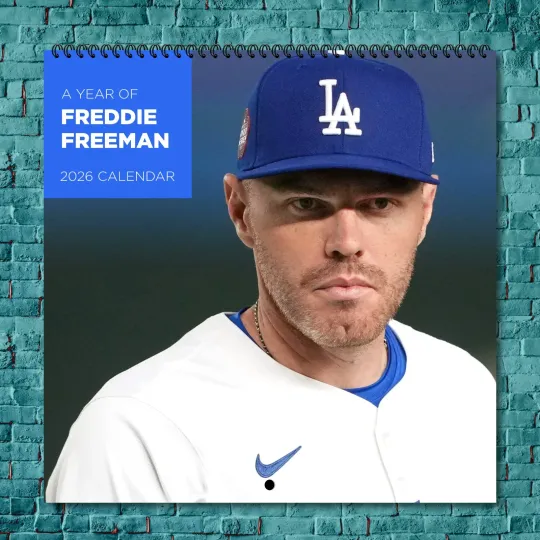 Discover Freddie Freeman 2026 Wall Calendar, 12-Month Celebrity Fan Gift for Collectors