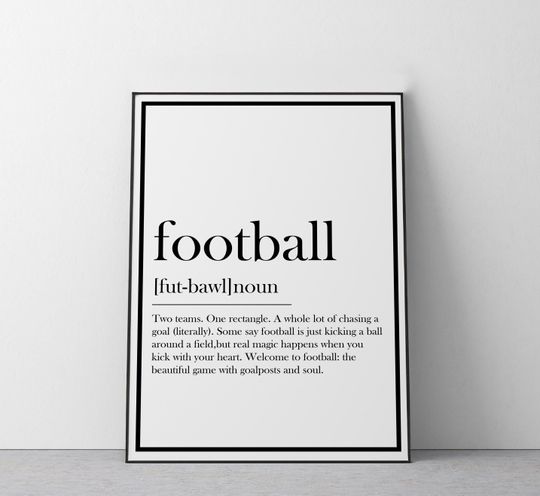 Football Definition Poster - Premium Matte Vertical Print