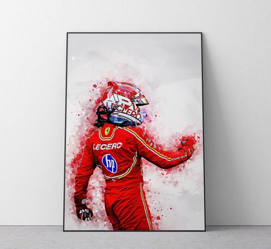 Discover Charles Leclerc Poster | Ferrari Print 2024 | Ref #636