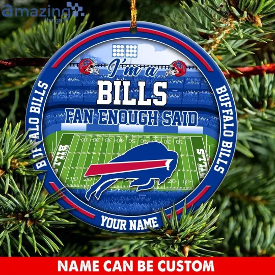 Discover Personalized Buffalo Football Bills Team Christmas Ceramic Ornament Gift Decor