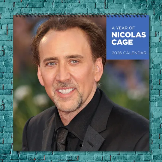 Discover Nicolas Cage 2026 Wall Calendar, 12-Month Celebrity Photo Calendar