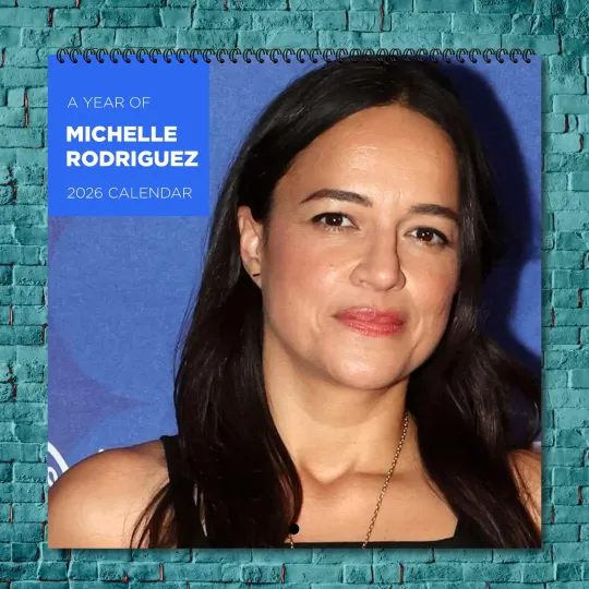 Discover Michelle Rodriguez 2026 Wall Calendar, 12-Month Celebrity Photo Calendar
