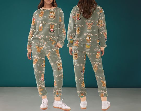 Discover Retro Mickey And Friends Gingerbread Bakery Christmas Pajamas Set Family