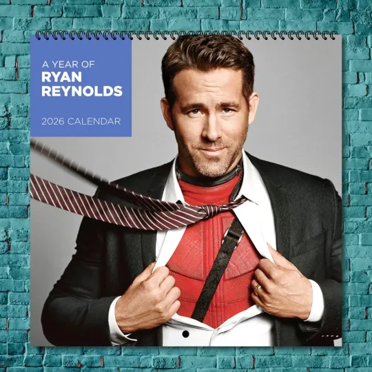 Ryan Reynolds 2026 Wall Calendar, 12-Month Celebrity Photo Calendar