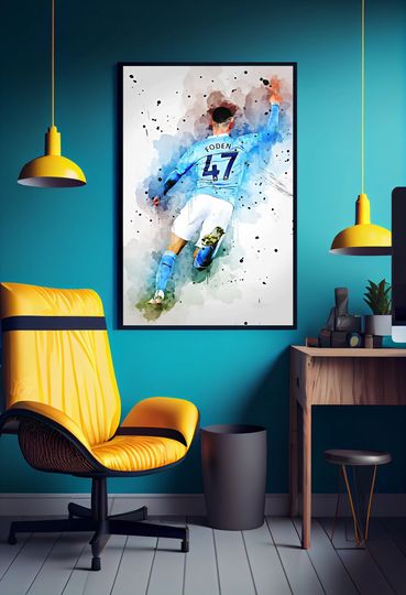 Discover Phil Foden Vertical Football Poster | Wall Art Print
