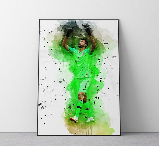 Discover Alisson Becker Poster - Football Wall Art Print - Premium Matte Vertical Poster