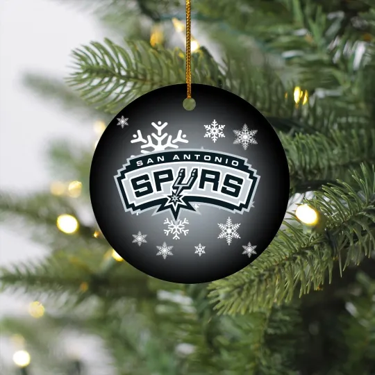 San Antonio Basketball Spurs Team Christmas Ceramic Ornament Gift