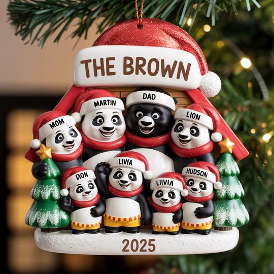 Discover Personalized Po (Kung Fu Panda) Family Ornament, Custom Acrylic Christmas Tree Decoration, Holiday Keepsake, Unique Xmas Gift 2025
