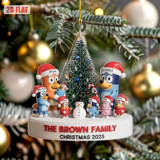 Discover Personalized BlueyDad Family Christmas Ornament 2025, BlueyDad Family Name Ornament, Custom BlueyDad Lovers Gifts, 2025 Christmas Ornament Keepsake