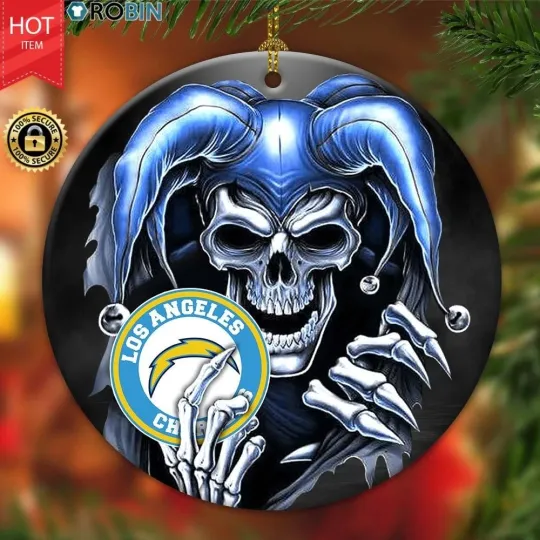 Los Angeles Football Chargers Team Christmas Ceramic Ornament Gift