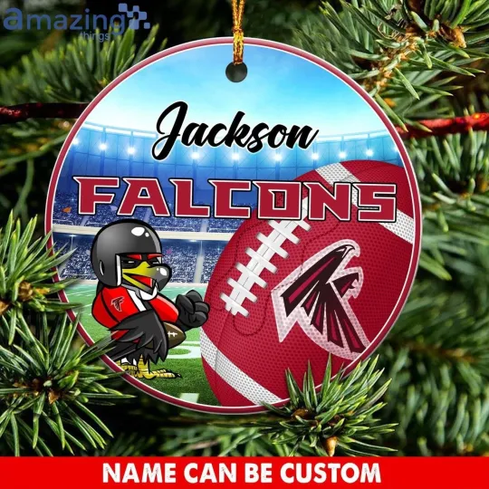 Discover Personalized Atlanta Football Falcons Team Christmas Ceramic Ornament Gift Decor