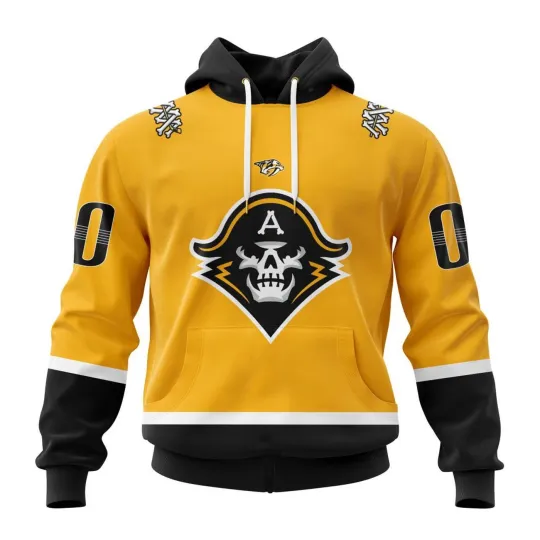 Personalize Milwaukee Admirals Special Salute To Nashville Black Hoodie Fan Gear