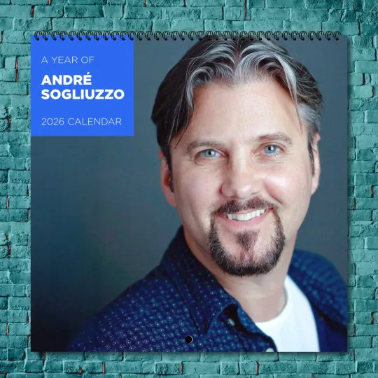 Discover André Sogliuzzo 2026 Wall Calendar 12-Month Celebrity Photo Calendar