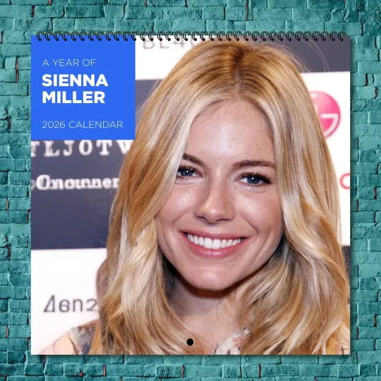 Discover Sienna Miller 2026 Wall Calendar, 12-Month Celebrity Photo Calendar