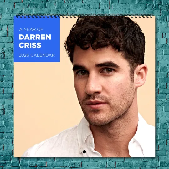 Discover Darren Criss 2026 Wall Calendar, 12-Month Celebrity Fan Gift for Collectors