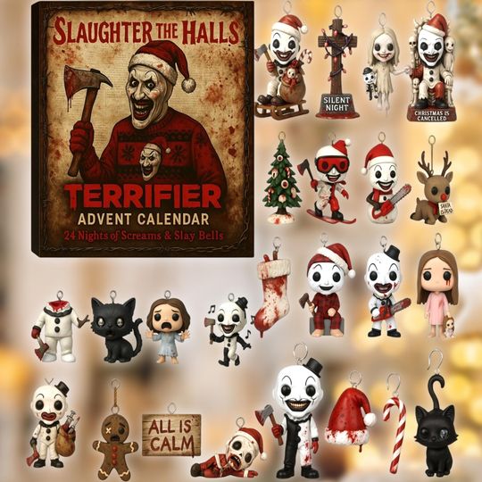 Discover Horror Movie Advent Calendar | Halloween Countdown Box | Spooky Gift for Horror Fans | Gothic Home Decor