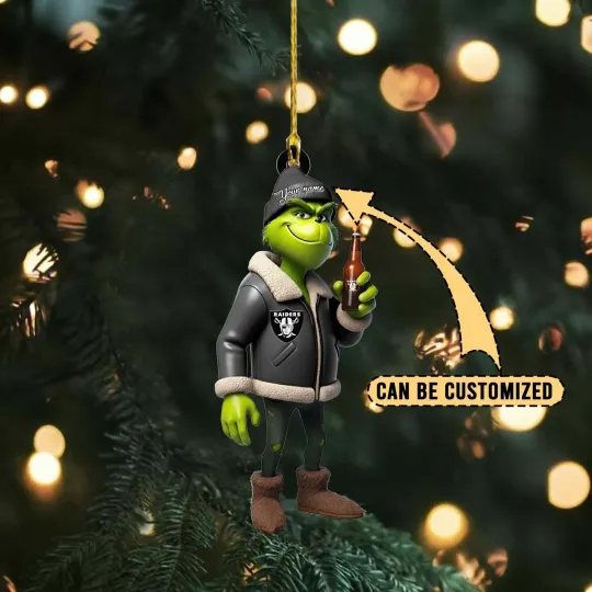 Personalized Las Vegas Football Team Raiders Christmas Ornament Holiday Gift