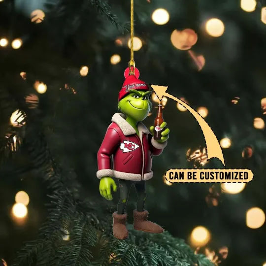 Discover Personalized Kansas City Football Team Chiefs Christmas Ornament Holiday Gift