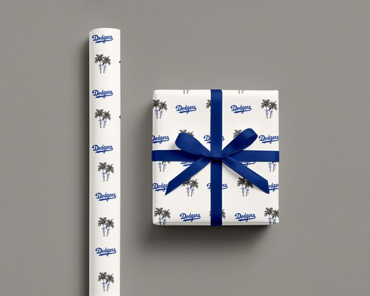 Discover Baseball Christmas Wrapping Paper, LA Gift Wrap, Baseball Holiday Wrap, Christmas 2025 Dodger Blue