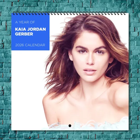 Discover Kaia Jordan Gerber 2026 Wall Calendar 12-Month Celebrity Photo Calendar