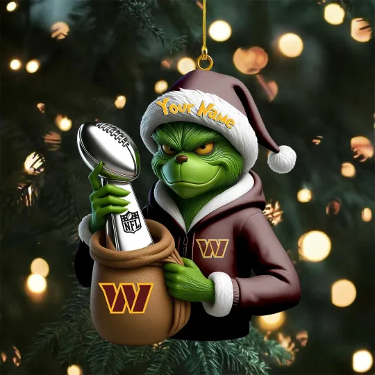 Discover Personalized Washington Football Team Commanders Christmas Ornament Holiday Gift