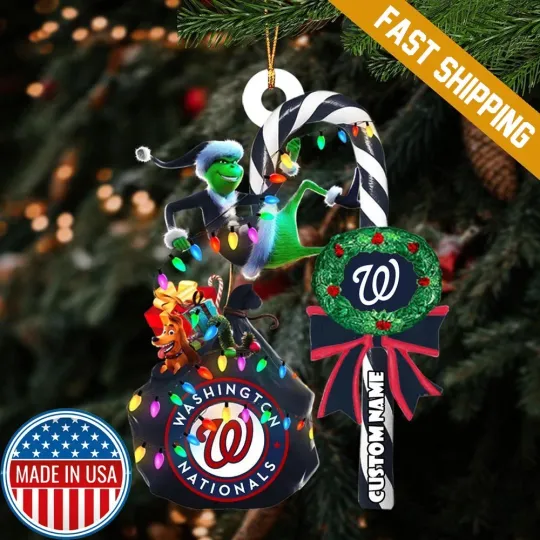 Discover Personalized Washington Baseball Nationals Team funny character Christmas Ornament Gift
