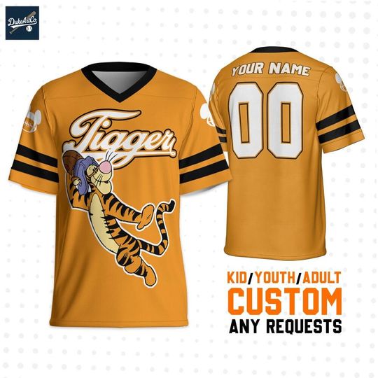 Discover Custom Disney Football Tigger Orange And Black Jersey, Football Team
