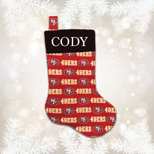 San Francisco 49ers Christmas Stocking with Custom Name