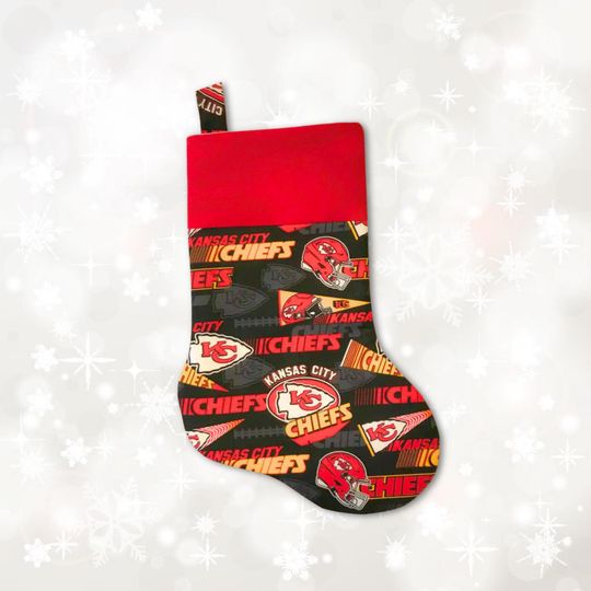 Discover Chiefs 100% Cotton Christmas Stocking with Custom Name!