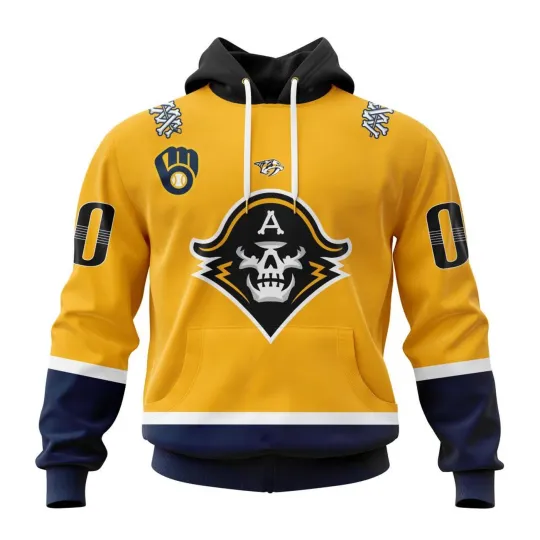 Personalized Milwaukee Admirals Salute To Nashville Hoodie Men's Fan Gear Gift