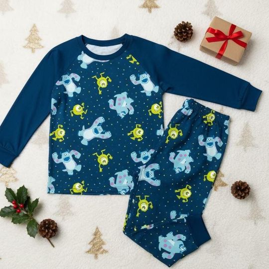Discover Monsters University Pajama Set, Funny Monster PJs for Kids & Adults, Family Matching Gift