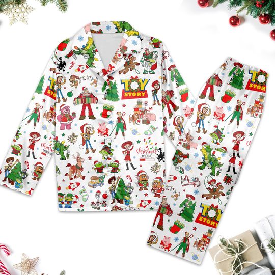 Discover Toy Story Christmas Pajamas Set, Woody Jessie Buzz Lightyear Shirt, Disney Holiday Pyjamas Set