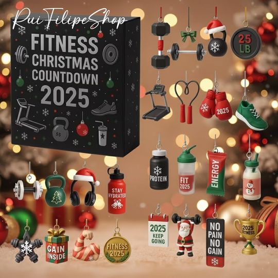 Discover Fitness Christmas Countdown Advent Calendar 2025, 24 Gym-Themed Mini Gifts for Workout Enthusiasts