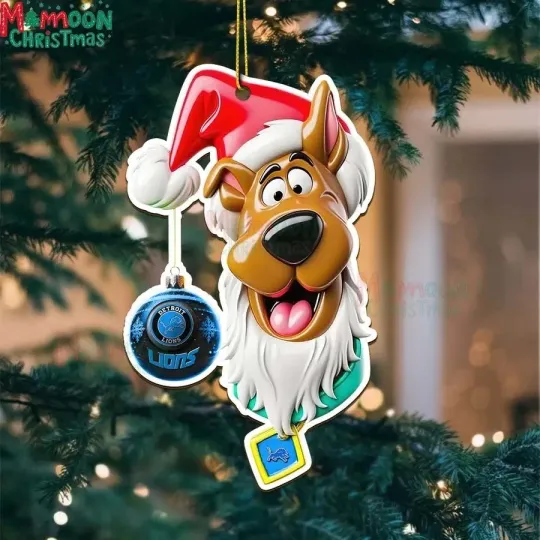 Discover Detroit Football Team Lions Christmas Ornament Holiday Gift Decor