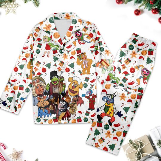Discover The Muppet Carol Christmas Pajamas, Muppet Carol Christmas Pajamas Set Gift For Women, Muppet Xmas Pyjamas, Magic Kingdom Shirt