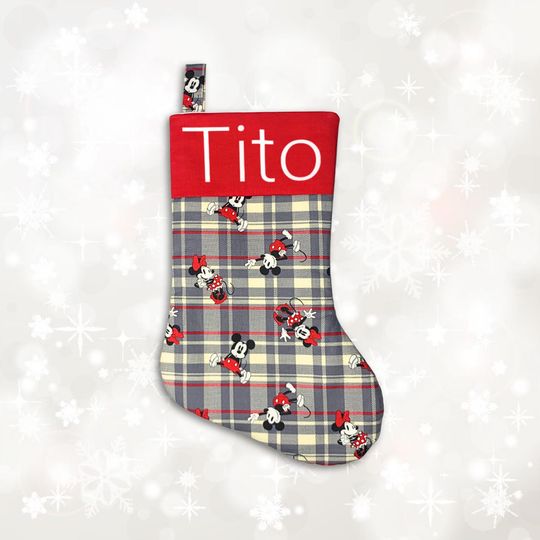 Discover Mickey Mouse Christmas Stocking with Custom Name!