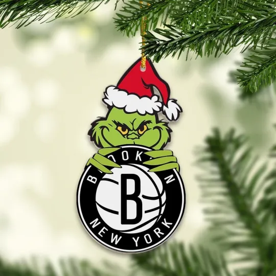 Discover Brooklyn Basketball Nets Team funny character Christmas Ornament Gift Decor