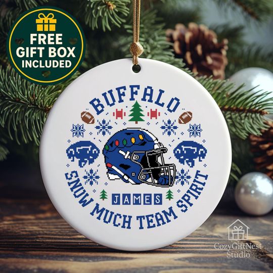Discover Buffalo Football Christmas Ornament  Custom Name Keepsake