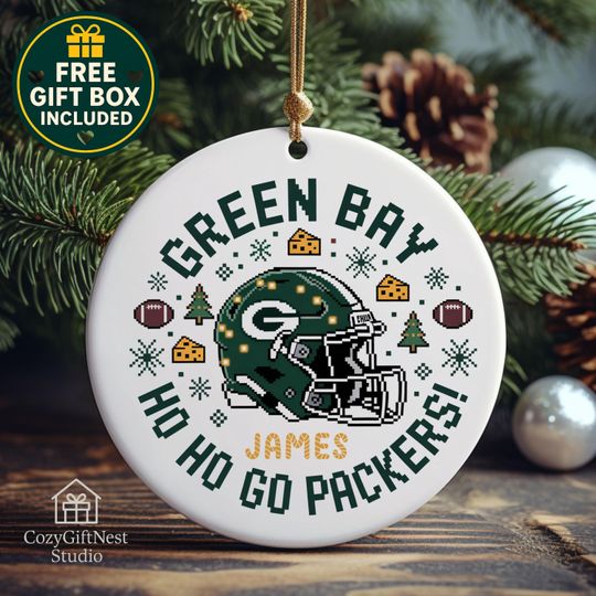 Discover Green Bay Football Christmas Ornament  Personalized Name Keepsake