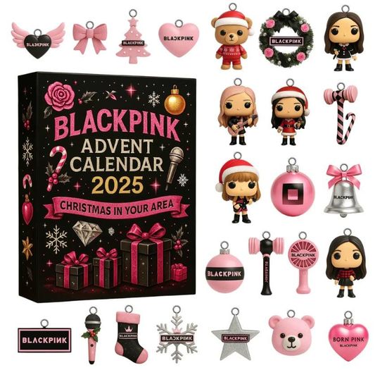 Discover BLACKPINK Acrylic Advent Calendar 2025, K-Pop Girl Group Christmas Countdown Box, Holiday Gift for BLINK Fans