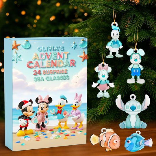 Discover Mickey Mouse Sea Glass Christmas Advent Calendar, 24 Days of Ocean-Inspired Surprises
