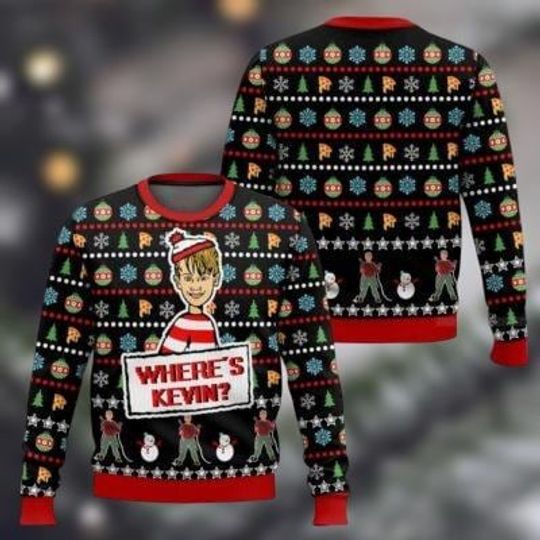 Discover Home Alone Christmas Ugly Sweater, Where's Kevin Xmas Sweatshirt