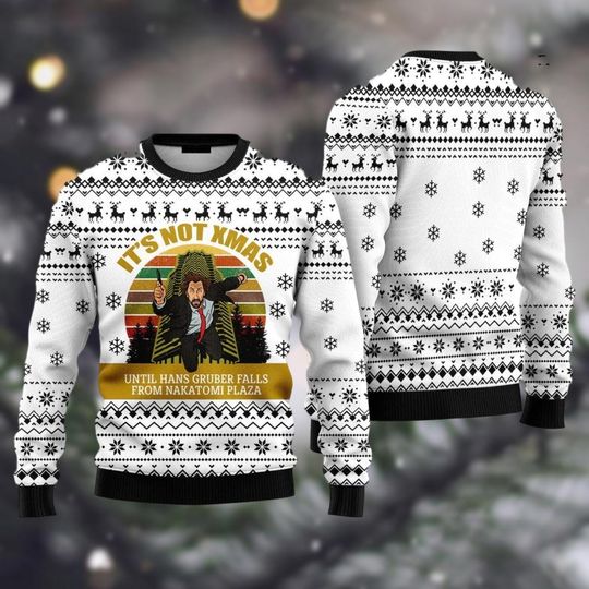 Nakatomi Plaza Ugly Christmas Sweater, Die Hard Christmas Sweater