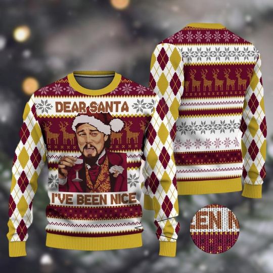 Leonardo DiCaprio Christmas Ugly Sweater, Santa Leonardo Sweatshirt