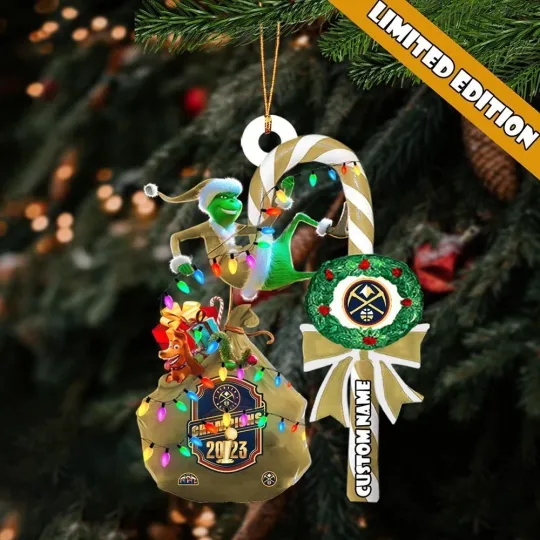 Discover Personalized Denver Basketball Nuggets Team funny character Christmas Ornament Gift Decor