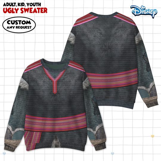 Discover Disney Frozen Christmas Ugly Sweater, Kristoff Frozen Sweatshirt, Kristoff Frozen Costume Christmas Sweater, Magic Kingdom Xmas Shirt