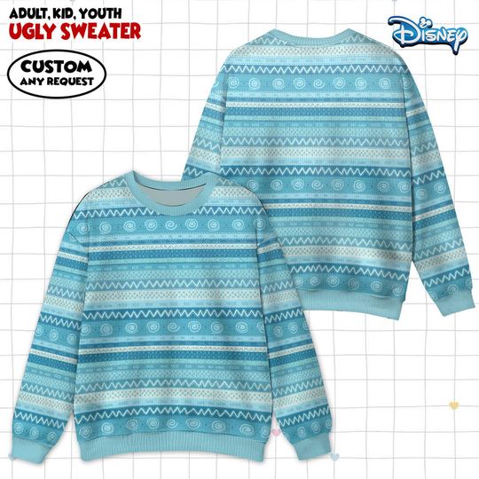 Discover Disney Moana Ugly Sweater, Moana Disney World Ugly Sweater, Moana Ugly Sweater, Princess Moana, Cute Princess Ugly Sweater