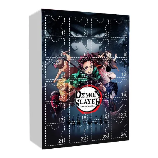 Discover Kimetsu no Yaiba Acrylic Advent Calendar Blind Box Infinity Castle Christmas Decor for Kids